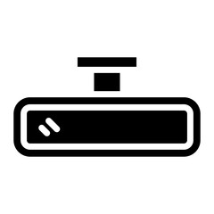Rearview Mirror icon vector image. Can be used for Driving School.