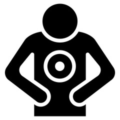 Abdominal Pain icon vector image. Can be used for Body Ache.