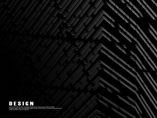 Abstract futuristic dark black background with modern design. Realistic 3d wallpaper with luxury lines. Perfect background for posters, websites, brochures, banners, apps, etc.