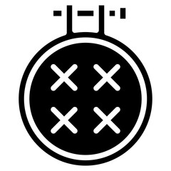 Embroidery Hoop icon vector image. Can be used for Crafting.