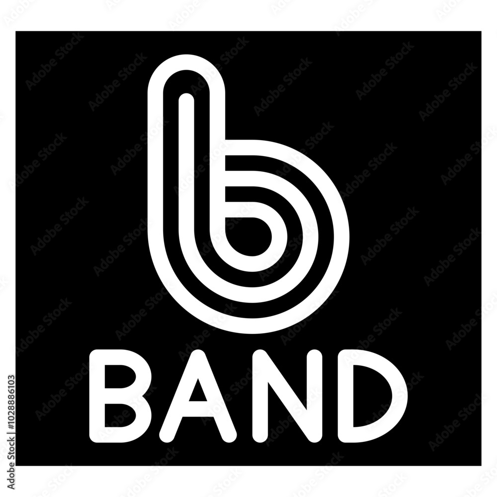 Wall mural Band Logo icon vector image. Can be used for Rock and Roll.