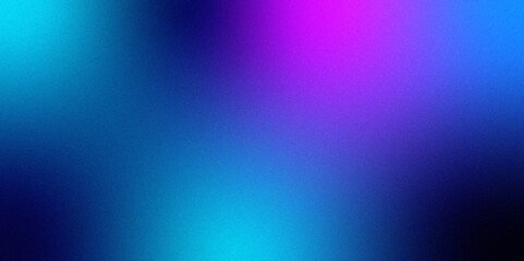 Blue purple grainy gradient vertical glowing abstract light wave on black noise texture background .Neon purple blue and mint green colorful gradient background Best design for your ad, poster, bann.	