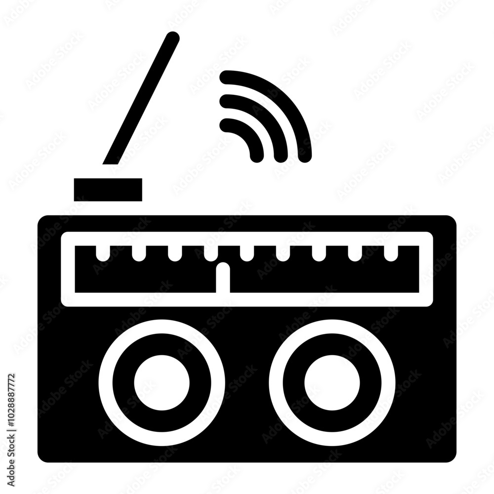 Canvas Prints Radio icon vector image. Can be used for Rescue And Response.