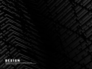 Abstract futuristic dark black background with modern design. Realistic 3d wallpaper with luxury lines. Perfect background for posters, websites, brochures, banners, apps, etc.