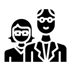 Retired Couple icon vector image. Can be used for Retirement.