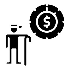 Retirement Journey icon vector image. Can be used for Retirement.