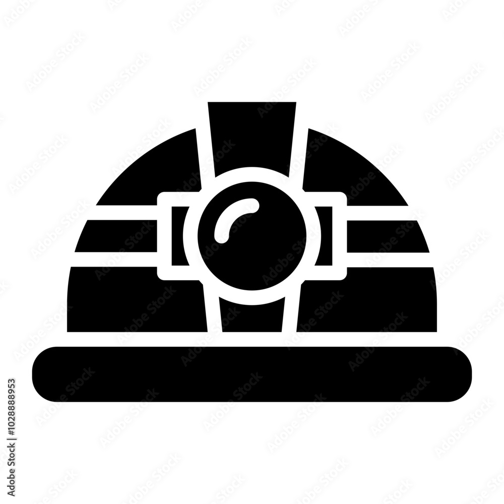 Wall mural Mining Helmet icon vector image. Can be used for Mining And Crafting.