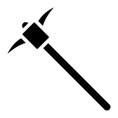 Pickaxe icon vector image. Can be used for Mining And Crafting.