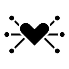 Love Connection icon vector image. Can be used for Dating App.