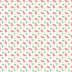 Seamless retro pattern with floral elements.