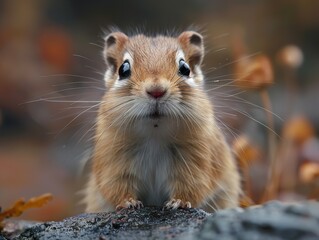 Obraz premium Closeup Portrait of a Cute Chipmunk in the Forest