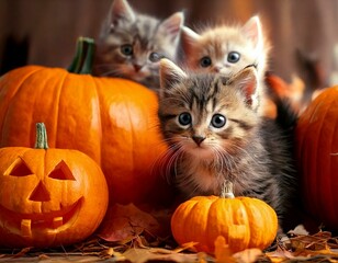 ハロウィンと子猫