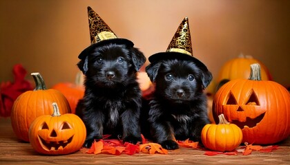 ハロウィンと子犬