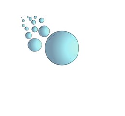 abstract blue background with bubbles
