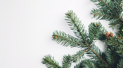 christmas background with christmas branches and decorations