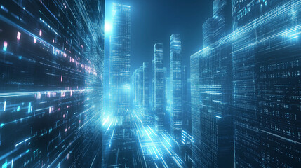 Business with technology, high technology for future. Generative AI Illustration.