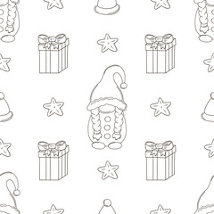 Christmas background. Coloring pattern