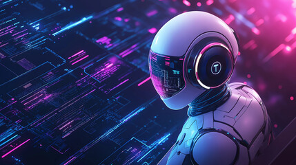 Business with technology, high technology for future. Generative AI Illustration.