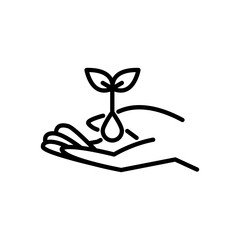 seeding icon vector in line style