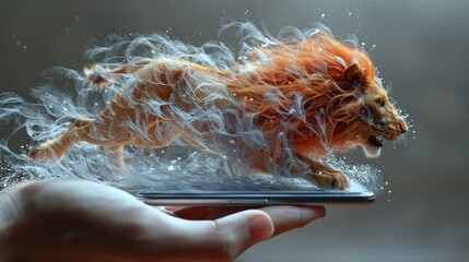 Lion in Motion - Captured on a Smartphone