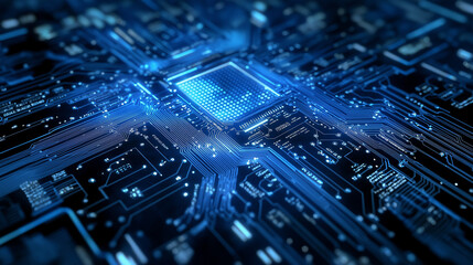 Business with technology, high technology for future. Generative AI Illustration.