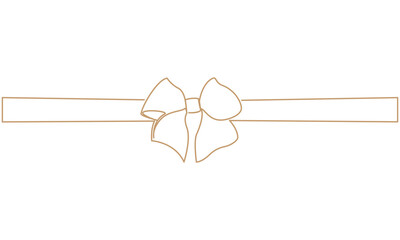 Ribbon line arts continue, gift valentine, happy new year, christmas. vector isolated on white background eps 10	