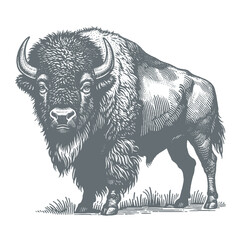 bison vector illustration