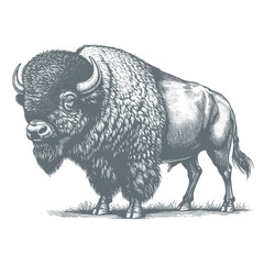 bison vector illustration