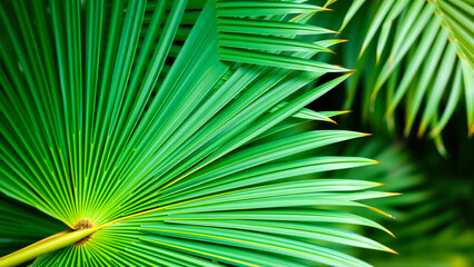 Obraz premium detailed view a lush green palm frond