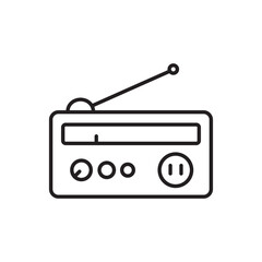 Radio icon outline vector