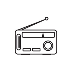 Radio icon outline vector