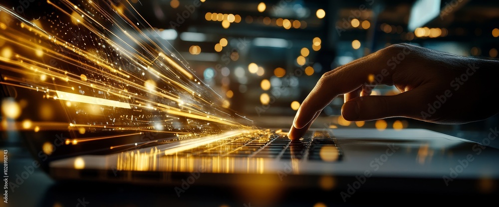 Aufkleber DevOps concept, software development, IT operations, agile programming, digital marketing commerce digital technology. A businessman connects to a network using a tablet via social media through a