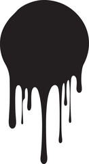 dripping paint, paint splatter silhouette vector art illustration