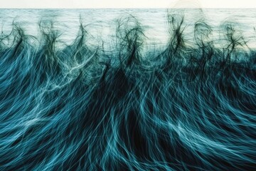Obraz premium Abstract Image of Water and Lines, Possibly Representing Waves or Ocean Current