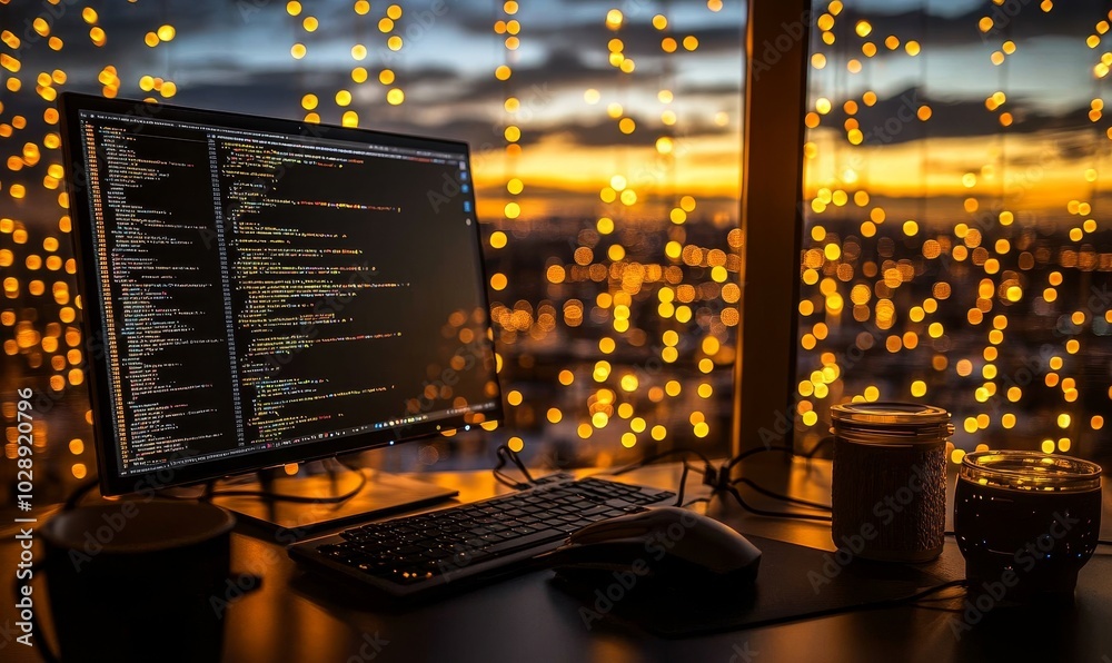 Poster Screenshot of lines of code, illustrating the intricate details and syntax of software programming