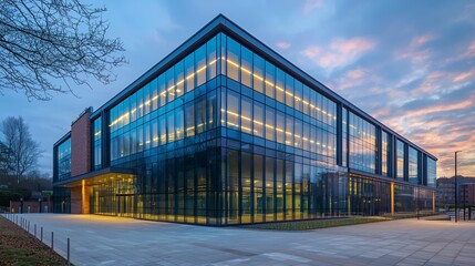 Obraz premium Modern Minimalist Architectural Design of a Building