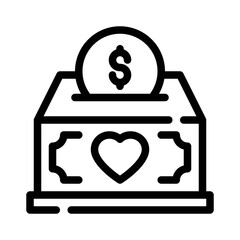Donation line icon