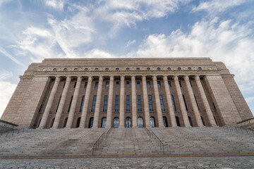 The Finnish parliament building