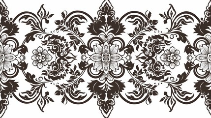 Elegant Thai Pattern with Symmetrical Beauty