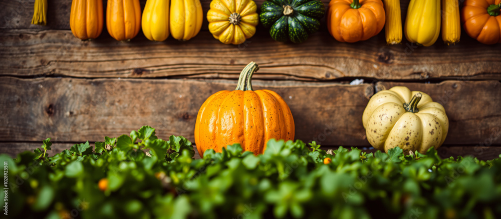 Canvas Prints bright pumpkin other autumn gourds