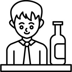 Bar Man Icon