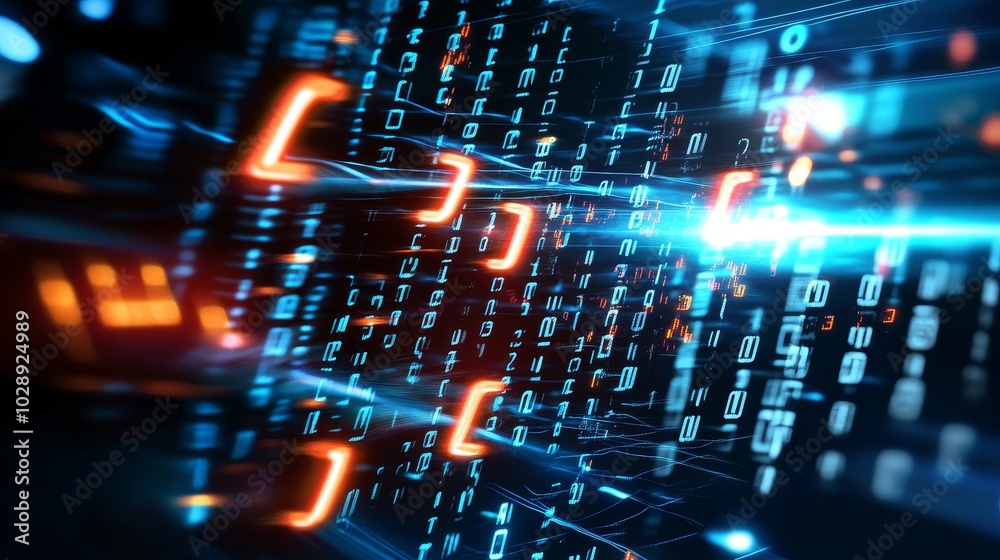 Aufkleber the abstract illustration shows ransomware attacks looming over vulnerable networks, with warning al