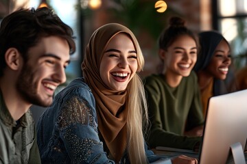 Fototapeta premium An ethnically diverse team of software developers