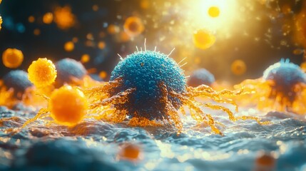 Illustration of antigen presentation for B cell recognition