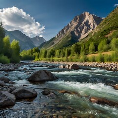 river in the mountains