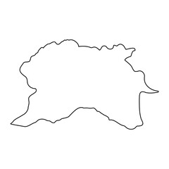 Nwoya district map, administrative division of Uganda. Vector illustration.