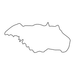 Otuke district map, administrative division of Uganda. Vector illustration.