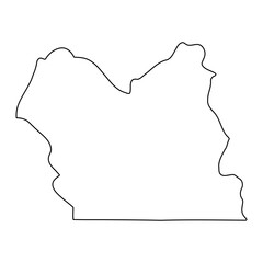 Rakai district map, administrative division of Uganda. Vector illustration.