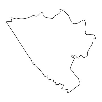Pader district map, administrative division of Uganda. Vector illustration.
