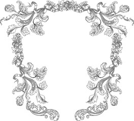 Rustic Vintage Baroque Borders